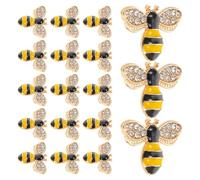 EXCEART Alliage Breloques Abeilles 20 Pièces en Loisirs Créatifs | Mini Pendentifs Strass, Détails Réalistes et Légers, Usage Bijoux, Broches, Manucure et Porte-clés
