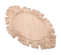 EXCEART Appliques Sculptées Bois Pour Meubles Incrustations Bois Sculpté Pour Portes Armoires Placards Style Européen Élégant Bois Inachevé