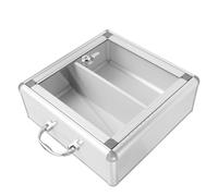 EXCEART Armoire à Murale Construction Robuste en Métal Argenté Double Compartiments pour Rangement en ou Équipe Sportive