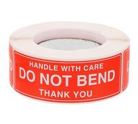 EXCEART Autocollants D'avertissement « Ne Pas Plier » Adhésifs 250 Pièces 7,5 x 2,5 Cm Étiquettes D'expédition Pour Colis Transport Fragile Emballage Sécurisé