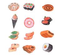 EXCEART Autocollants Magnétiques Décoratifs 12pcs Motif Sushi en Acrylique Fort Magnétisme sans Rayer Surface pour Réfrigérateur pour Maison et Bureau