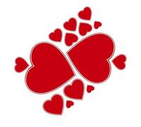 EXCEART Autocollants Muraux de Cœur Rouge pour Saint-valentin, Stickers de Sol Adhésifs Décoratifs, 1 Planche, Motif Romantique, Accessoires Décoration Intérieure pour Fête et Maison