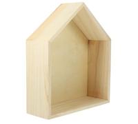 EXCEART Bibliothèque Flottante en Bois Forme Maison à Surface Lisse pour Salon et Chambre d'enfant Design Contemporain