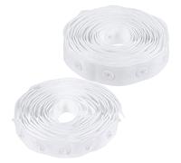 EXCEART Blanc À Coudre Snap Bande Boutons Zipper Fermeture Presse Remplacement pour Vêtements Bébé Entrejambe Couture Bricolage Accessoire 25Mm