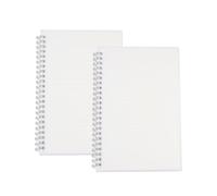 EXCEART Bloc-notes transparent, Cahier à spirale, 2Pcs, A5, PP givré, pages à plat, papier épais, écriture fluide, pour écoles et activités scolaires