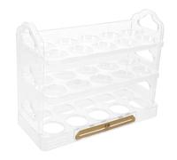 EXCEART Boîte à Œufs pour Réfrigérateur Support de Rangement à Couches Transparent pour Conservation Œufs