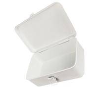 EXCEART Boîte de Rangement en Métal Blanc Vintage Grosse Capacité et Fermeture Verrouillable, Boîte à Outils Stylée en Acier Laminé à Froid pour Usage Domestique