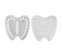 EXCEART Boîte de Résine de Silicone Moule 3D en Forme de Dents Dents de Bébé Moule Époxy Conteneur de Cheveux Foetaux Moulage Art Moule Bijoux Bibelot Boîte Moule pour Bricolage