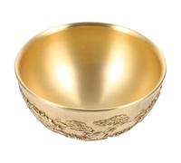 EXCEART Bol Trésor Cuivre Décoratif à Double Dragon Bassin de Fortune Chinois pour Bureau et Maison Rangement Polyvalent avec Finition Soignée Surface Lisse Facile à Nettoyer