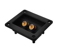 EXCEART Bornier De Connexion Haut-parleur 2 Voies En Cuivre Pur, Accessoire Audio Diy Pour Caisson De Basses, Plaque De Fixation Compacte Pour Installation Maison, Connexion Stable Et Multiple