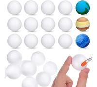 EXCEART Boules De PolystyrèNe Solide 100 PièCes 4 Cm Bricolage Artisanat DéCoration Mariage NoëL SphèRes Blanches pour ModéLisation Et Ornements Festifs