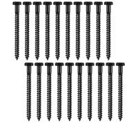EXCEART Boulons à Tête Carrée en Acier Carbone 20pcs Noirs, Vis Robustes M8 pour Construction de Terrasse en Bois, Installation Fiable et Usage Extérieur