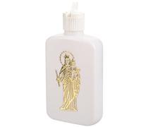 EXCEART Bouteille Eau BéNite Avec Couvercle SéCurisé Pour BaptêMes Et CéRéMonies Catholiques Conteneur DéCoratif En Plastique Avec Motif Oliviers 11.7 X 6.0 X 2.5 Cm