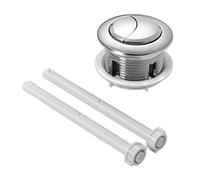 EXCEART Bouton Chasse D’Eau WC Double Chasse Tige De Bouton-Poussoir pour Réservoir D’Eau 114 Mm Argent Compatible avec La Plupart des Couvercles De Réservoir Installation Facile