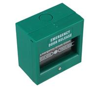 EXCEART Bouton D’Alarme Incendie Manuel Réarmable Vert Bouton de Sortie de Secours Fonction Bris de Vitre Interrupteur de Contrôle D’Accès pour Intervention Urgence Incendie Compatible
