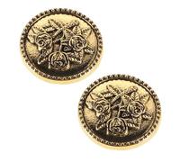 EXCEART Boutons de Chemise Décoratifs Rose Vintage en Alliage, 2 Pièces | Cache-boutons Réutilisables, Fixation Rapide et Sûre, pour Chemises Habillées et Manteaux, Mariages