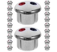 EXCEART Boutons De Robinet Universels 20 Pièces Caps Chaud Et Froid Avec Indicateurs De Température Pour Remplacement Poignées De Robinet Cuisine Et Salle De Bain