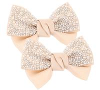EXCEART Breloque pour Chaussure à Nœud, Tissu Pailleté Beige | Décoration DIY Polyvalente, Usage Craft, Charme Élégant, Accessoire Léger, Finition Scintillante