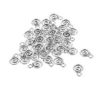 EXCEART Breloques Pendentifs Spirales Antiques 40 Pièces pour Création Bijoux Diy, Accessoires Métal Argenté, Artisans Créateurs, Bracelets Colliers, Loisirs Créatifs