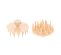 EXCEART Brosse de Massage Cuir Chevelu et Élimination du Sébum Durci Prévention Chute des Cheveux en Silicone Jaune 2 Pièces pour Bain