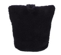 EXCEART Butoir de Porte en Peluche Noir Léger Remplissage Sable Fin, Ouverture et Fermeture Silencieuses, Design Adorable pour Chambres, Cuisines et Salons