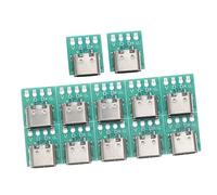 EXCEART Carte de Connecteurs USB-c 3.1 DIY 12 Pièces pour Conversion PCB, Module de Connecteur USB-c Femelle, Compatible Câbles de Données, Utilisation Informatique et Électronique, Couleur Neutre