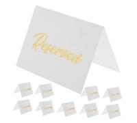 EXCEART Cartes de Table Réservée en Papier 10pcs avec Design Doré Élégant Panneaux Ajustables pour Mariage et Fête pour Décoration de Table