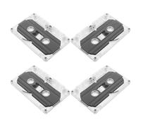 EXCEART Cassettes Audio Vierges 30 Utilisation Polyvalente et Portable Lot de 4 avec Boîtier Plastique Transparent et Fêtes Rétro pour Enregistrements Musique, Voix