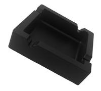 EXCEART Cendrier et Antichute Carré Noir en Silicone Résistant la Chaleur Design Simple et Décoratif, Empêche la Dispersion des Cendres Accessoire Fumeur Pratique pour Intérieur