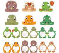 EXCEART Chapeau de Fête Dinosaure 1 Set Original et Cool en Papier Corde Réglable, Décoration Unique pour Fête D'anniversaire, Fournitures pour Garçon et Filles