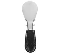 EXCEART Chausse-pied Pliable Acier Inoxydable Portable avec Housse Cuir Pu Corne à Chaussures Longue Unisexe Tire-chaussures pour Aide à Enfiler pour Seniors