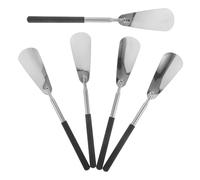 EXCEART Chausse-pieds Robuste en Acier Inoxydable Télescopiques Lot de 5 Argenté, Longueur Réglable Design Gain de Place, pour Chaussures Habillées et Voyage