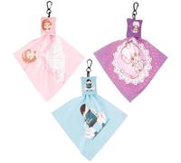 EXCEART Chiffon Lunette Porte-clés en Microfibre 3 Pièces, Nettoyant pour Écrans de Téléphone et Lentilles D'appareil Photo, Léger et Portable, pour Paquet à Dos ou Poche