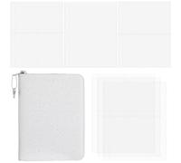 EXCEART Classeur Organisateur A5 Blanc avec Fermeture Éclair Sécurisée, Rangement Polyvalent en Simili Cuir et Papier, Tâches Quotidiennes