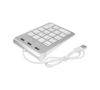 EXCEART Clavier Numérique USB 2.0 Touches avec Hub Ports pour Ordinateur Portable Compatible Systèmes D'exploitation Vista