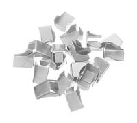 EXCEART Clips de Fixation Métalliques en Fer Argenté 20pcs pour Supports D'étagères Robustes Structure Modulaire et Rainure de 7mm, pour Bibliothèques et Espaces Professionnels