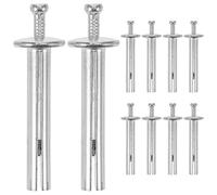 EXCEART Clous D'expansion en Acier au Carbone Argenté, 10pcs, Fixation Lourde et Compacte pour Ancrage Mural Rapide et Sûr