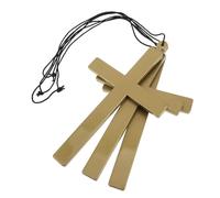 EXCEART Collier Croix Chrétienne pour Homme en Plastique Or, Finition Polie Fine, Design Ecclésiastique Élégant, pour Baptêmes et Cérémonies Religieuses, Pack de 3 Pièces