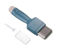 EXCEART Coupe-calmar Multifonction en Acier Inoxydable et Plastique Bleu, Outil Facile à Nettoyer pour Découpe Gésier et Rognons, Gadget Cuisine Pratique à Domicile