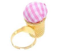 EXCEART Coussin à Épingles Couture D'anneau Compact Doré pour Usage Domestique Accessoire Réutilisable Doigts Outil Pratique De Couture DIY Travaux De Broderie à La Maison