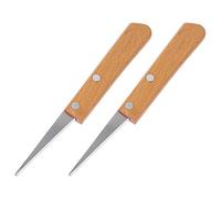 EXCEART Couteau De Potier 2Pcs de Réparation de Peinture Ensemble Outil de Peinture Fournitures d'art Outils de Sculpture à La Main Modèle d'argile Outil de Bricolage Poignées en Bois