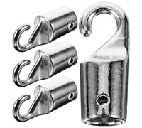 EXCEART Crochet de Fixation en Métal Argenté pour Store Vertical, Accessoire Polyvalent 4pcs, Remplacement Embout de Crochet de Baguette de Store Intérieur