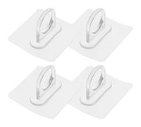 EXCEART Crochet Mural Rond sans Perçage 4 Pièces, en Acrylique, Adhésif | Installation Rapide sans Outil, pour Organiser Serviettes, Bouteilles de Gel, Près du Lavabo
