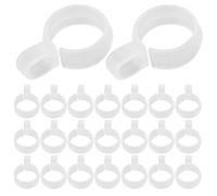 EXCEART Crochets Blancs pour Suspendre en Plastique 100pcs, Accessoires Séchage Linge Compatibles avec Tubes de 25-29mm, Conception Polyvalente pour Usage à Domicile et Studio