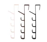 EXCEART Crochets de Porte Multifonction Facile à Installer Cinq Sections 3 Pièces en Résine Abs Porte-serviettes pour Salle de Bain et Bureau
