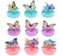EXCEART Décorations de Table Créative et Colorée Lot de 9 en Papier avec Insectes pour Fête d'anniversaire, Décoration Intérieure et Extérieure