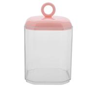 EXCEART Distributeur pour Salle de Bain en Plastique avec Couvercle, Grosse Capacité de Rangement, Protection la Poussière et L'humidité, Organiseur Élégant pour Accessoires de Maquillage