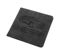 EXCEART Dossier d'informations Femme Titulaire de crédit détenteur d'assurance Automobile Coque de Protection Porte Carte bancaire Organisateur de Cas pour permis de Conduire PU Black