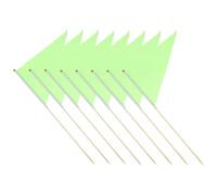 EXCEART drapeaux de marquage de pelouse 8 pièces verts en polyester, pour jardinage et camping, signalisation facile à repérer