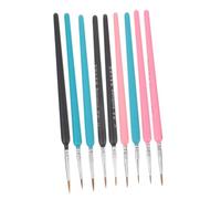 EXCEART Ensemble De 9 Pièces doublure aquarelle Décoration porte-peinture vernis à ongles Gel trousse de peinture para revêtement mural plainte mur art pinceau à pointe fine en bois